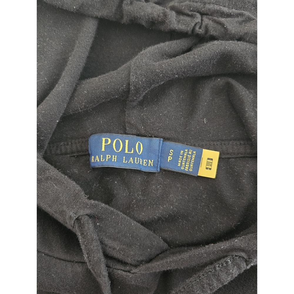 Polo Ralph Lauren Holiday Heritage Black W Plaid Logo Men's Small Hooded T-Shirt - Picture 3 of 6